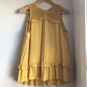 Yellow Goldenrod High Low Tank Doe & Rae Medium